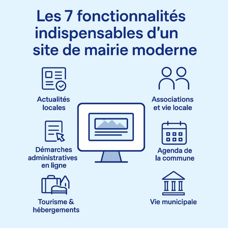 Les 7 fonctionnalités indispensables d’un site de mairie moderne
